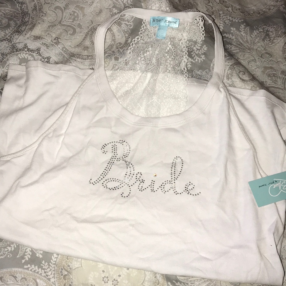 Betsey Johnson bride tank